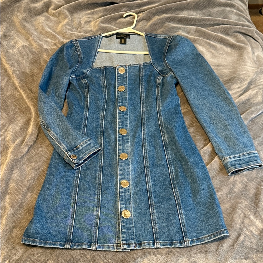 House of Harlow 1960 Light Blue Denim Top